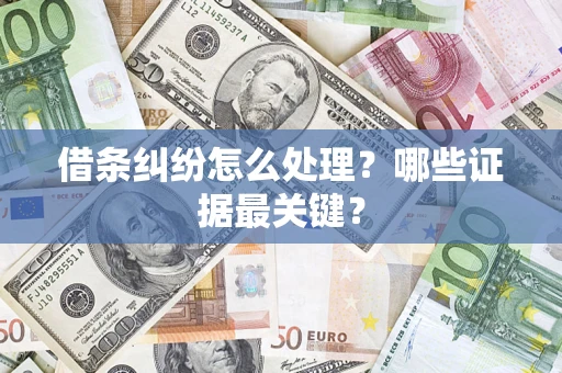 北京借条纠纷怎么处理？哪些证据最关键？